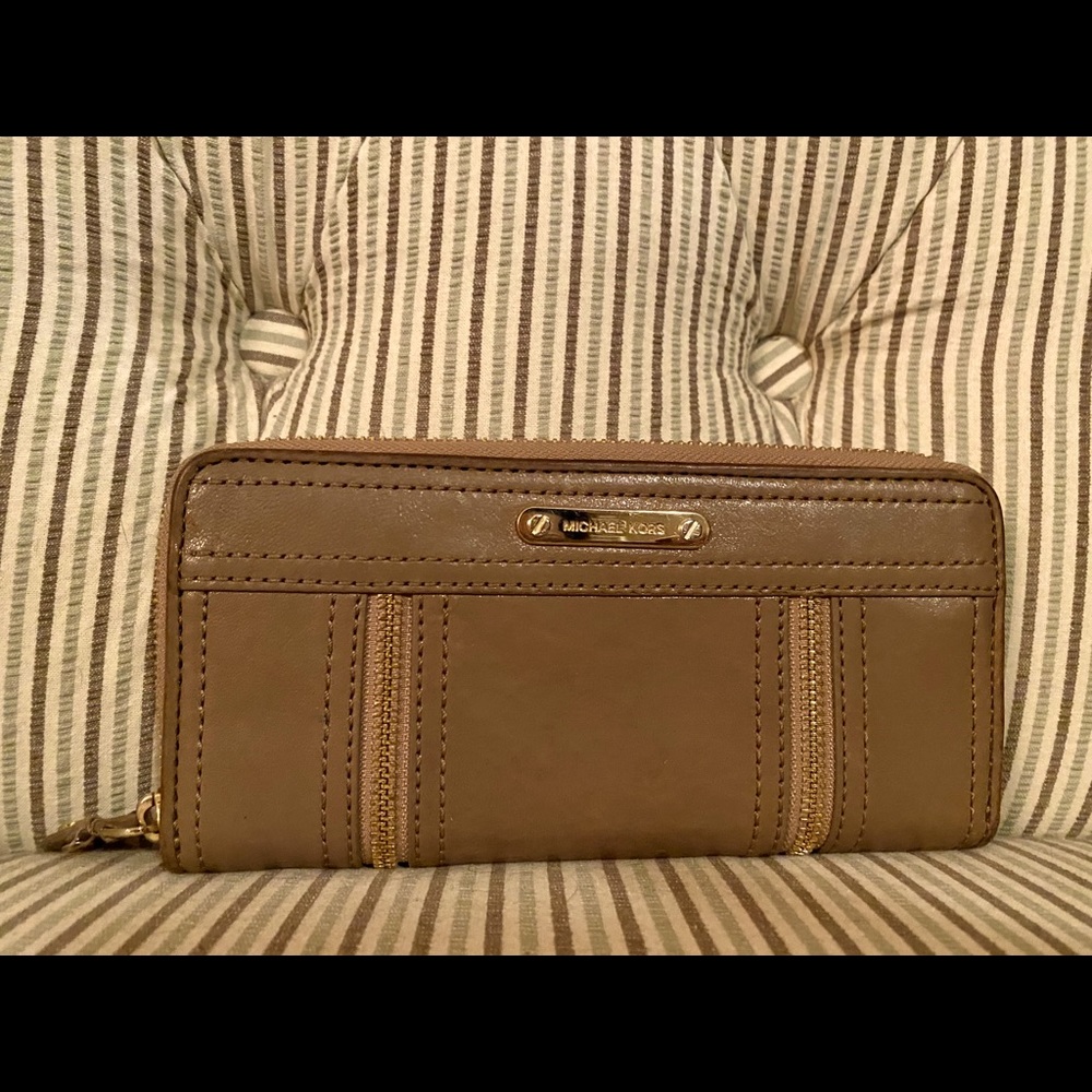 Michael Kors zip-around leather wallet